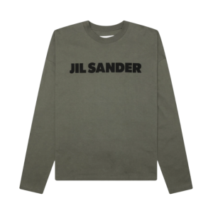 Jil Sander Logo Long Sleeve T-Shirt Thyme Green