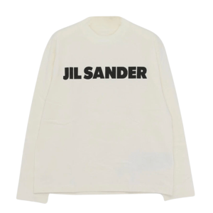 (W) Jil Sander Logo Long Sleeve T-Shirt Natural
