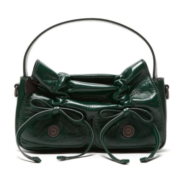 Multi-pocket calfskin micro crossbody bag