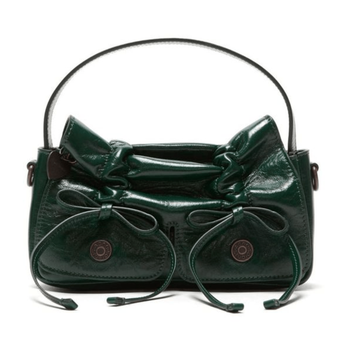 Multi-pocket calfskin micro crossbody bag