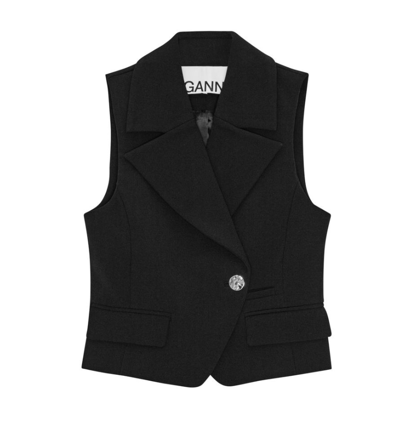Double Breasted Crop Vest