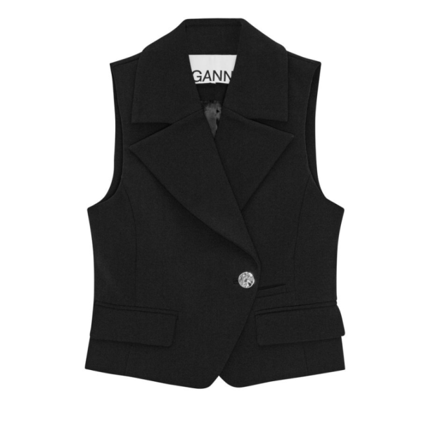 Double Breasted Crop Vest