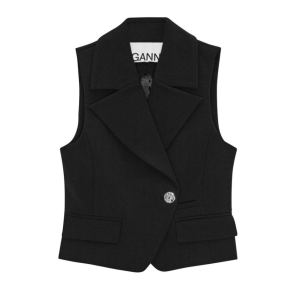 Double Breasted Crop Vest