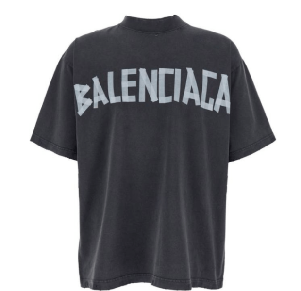 New Tape Type Medium Fit Short Sleeve T-Shirt - Fade Black 
