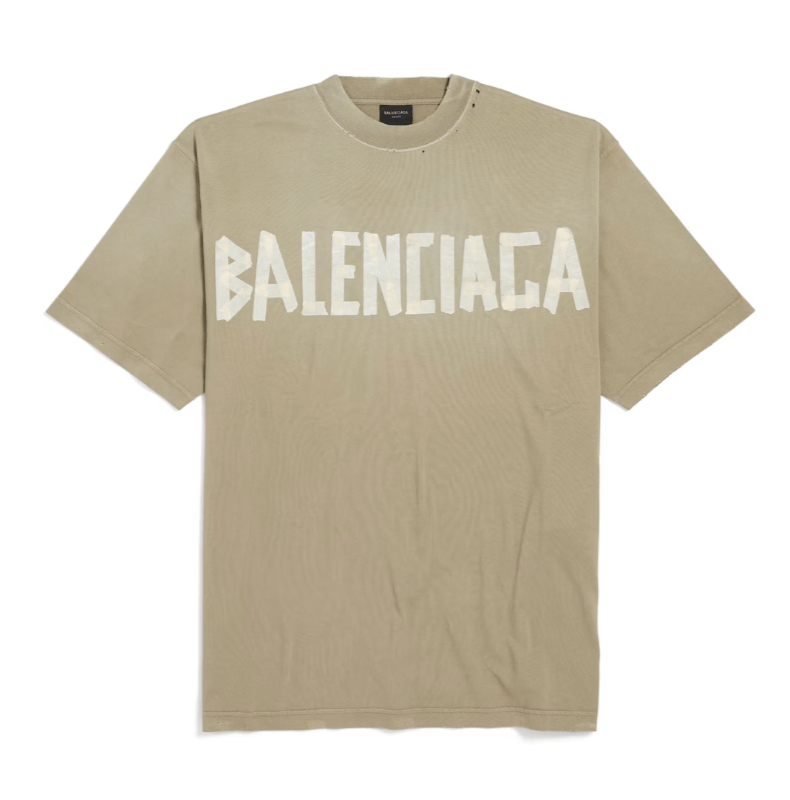 Tape type medium fit short sleeve t-shirt Green 