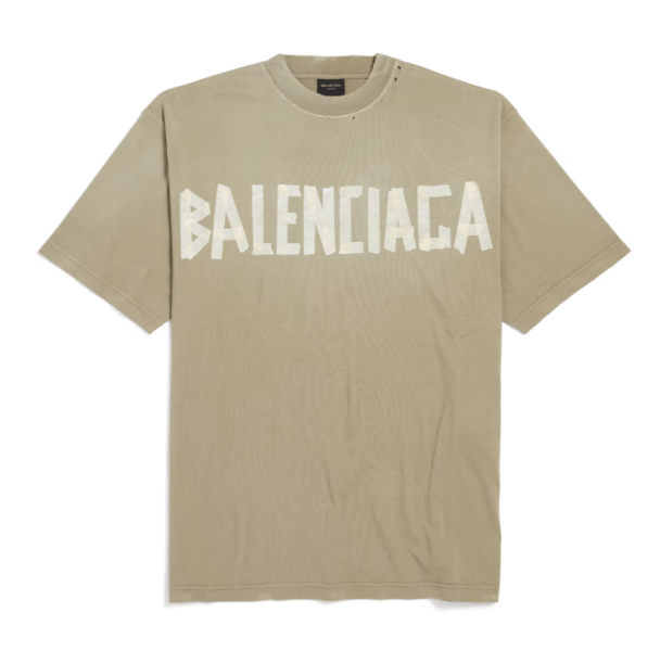 Tape type medium fit short sleeve t-shirt Green 