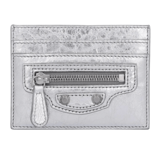 Le City Leather Card Holder - Silver