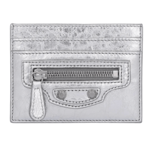 Le City Leather Card Holder - Silver