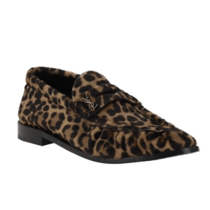 Cassandra embellished leopard leather loafers