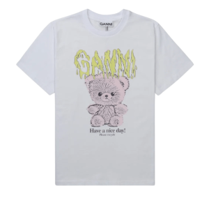 Basic Jersey Teddy Relaxed Fit Short Sleeve T-Shirt - White
