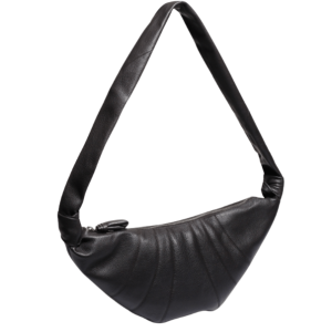 MEDIUM CROISSANT BAG SOFT GRAINED LEATHER - DARK CHOCOLATE
