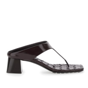 Intrecciato leather sandal heel