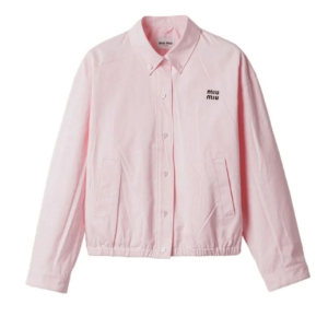 Logo Cotton Poplin Blue Jacket