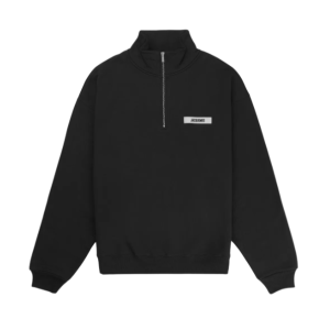 Le Camion New Grosgrain Half Zip Up Man to Man - Black 