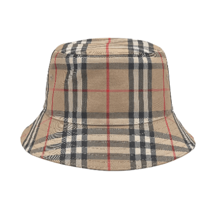 Vintage Check Technical Cotton Bucket Hat - Archive Beige