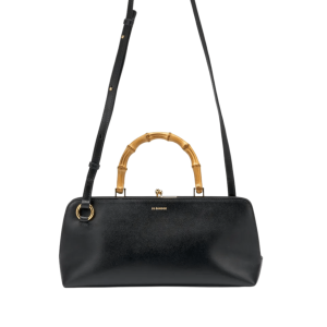 Jil Sander Goji Bamboo Shoulder Bag Small Black