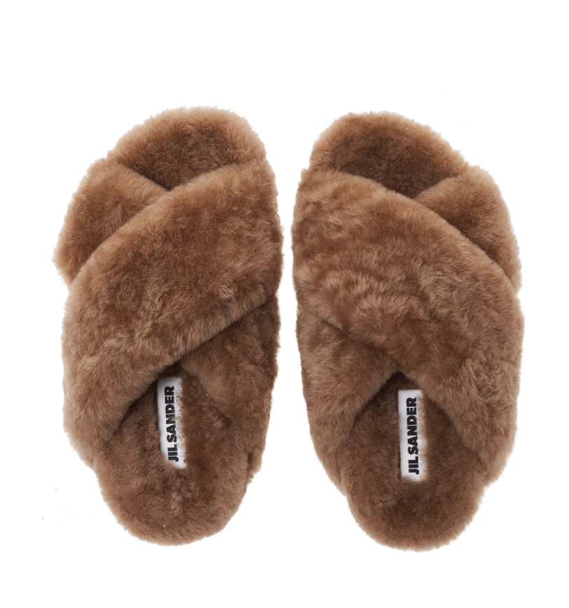 Shearling Cross Slide 