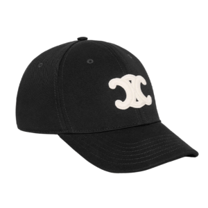 Celine Triomphe Baseball Cap in Cotton Black