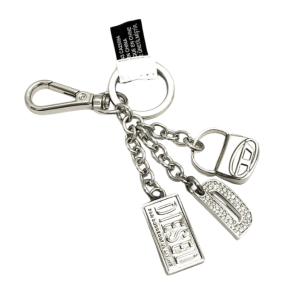 DIESEL Keychain Dr-Keyring Charm in Metallic