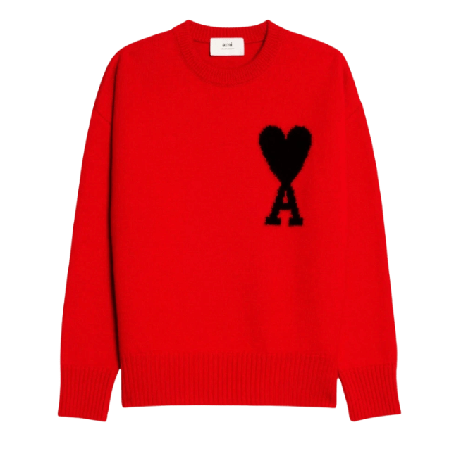 Ami De Coeur Crewneck Sweater (Red)