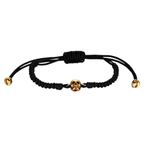 Alexander McQueen Skull Bracelet Black Gold