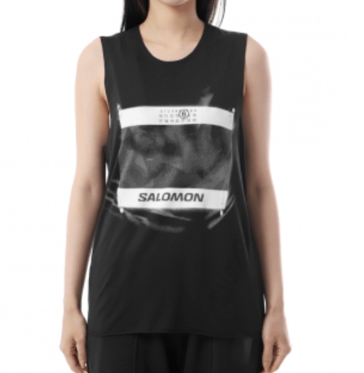 SALOMON Number Logo Sleeveless Top NAVY