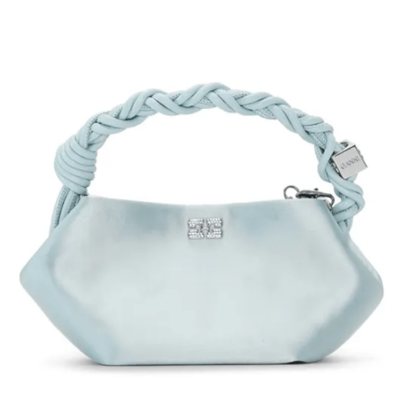 ICY BLUE SATIN MINI GANNI BOU BAG