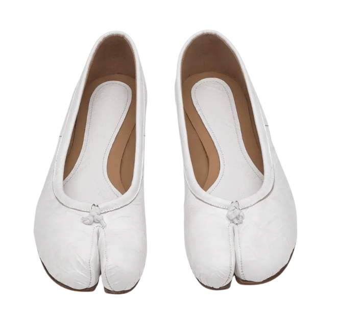 (W) Maison Margiela Tabi Ballerina Shoes White
