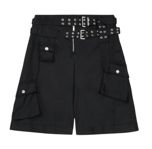 Duchess Nylon Pocket Shorts Pants - Black 