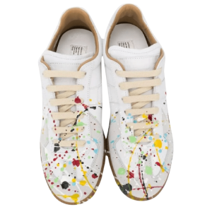 (W) Low-top paint-drop replica trainers
