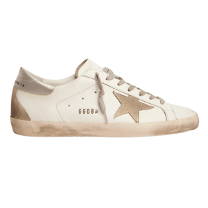 Golden Goose Superstar White Silver Heel Tab Sneakers