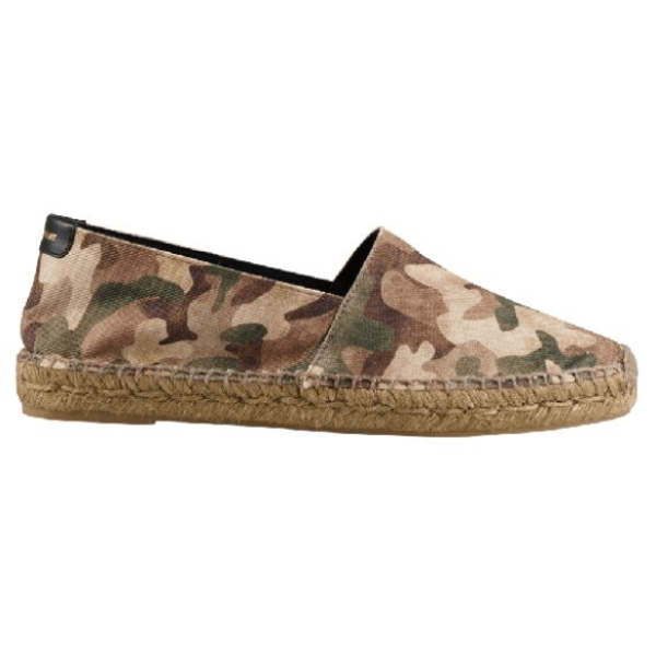 Saint Laurent Espadrilles in Camouflage-Print Canvas Militaire