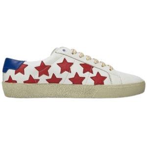 (W) Saint Laurent Classic Star Sneakers White Red