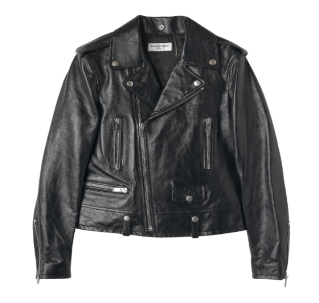 Classic Motorcycle Jacket - Black 