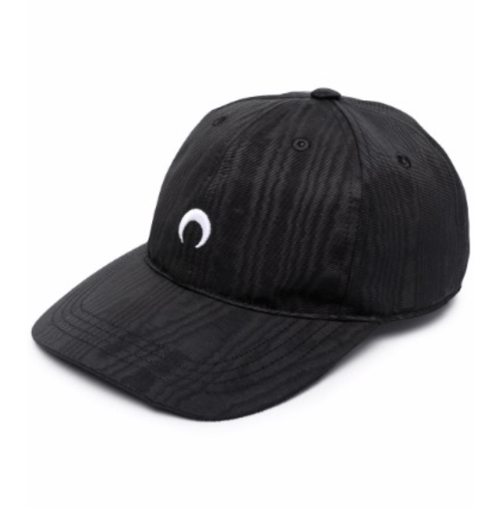 MARINE SERRE MOIRE BRANDED CAP BLACK