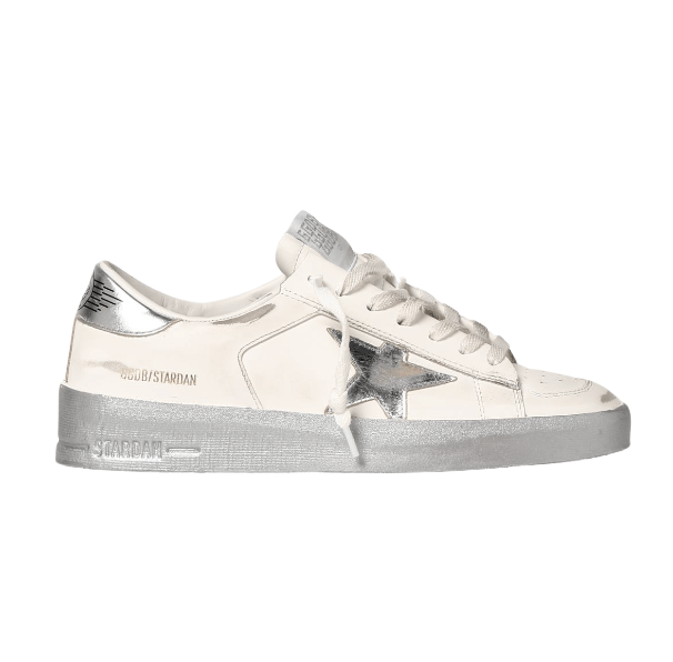 Stardan sneakers, silver heels, silver star
