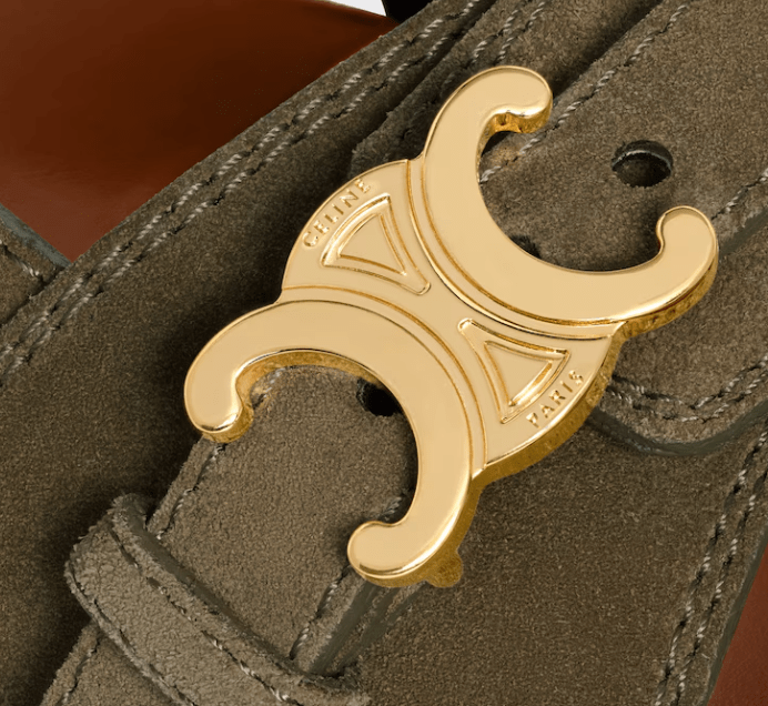 CELINE - TIPPI TRIOMPHE SANDAL IN SUEDE CALFSKIN