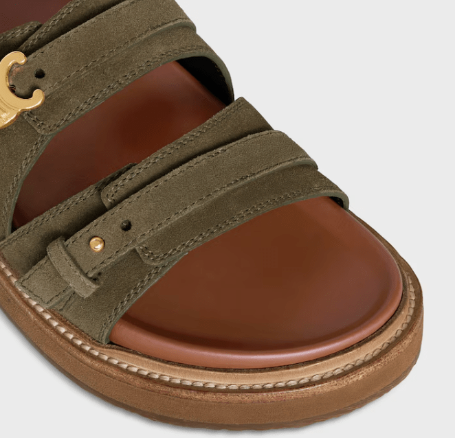 CELINE - TIPPI TRIOMPHE SANDAL IN SUEDE CALFSKIN