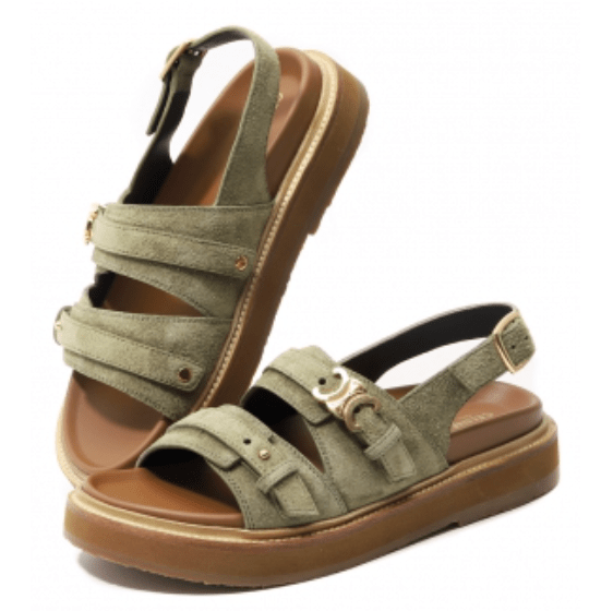 CELINE - TIPPI TRIOMPHE SANDAL IN SUEDE CALFSKIN