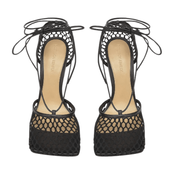 Stretch Strap Sandals - Black 
