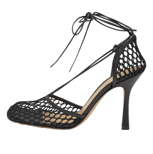 Stretch Strap Sandals - Black 