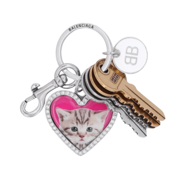 Heart Charm Keyring - Multicolor