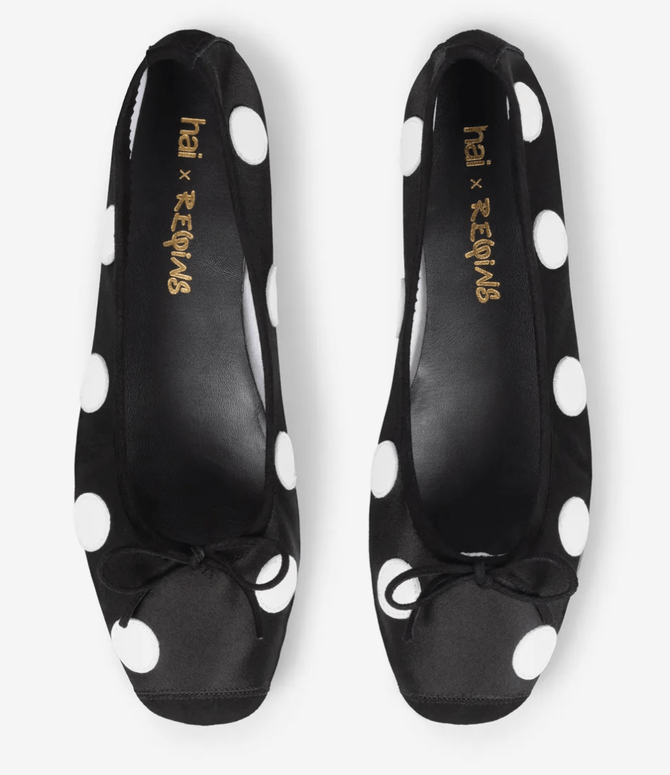 Hai X Reqins Ballerina Shoes Polka Dot