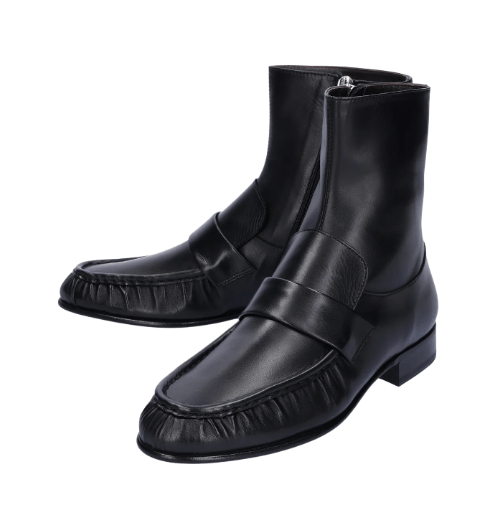 Mid Loafer Boots - Black 
