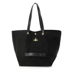 Canvas Utility Shopper Tote Bag Black