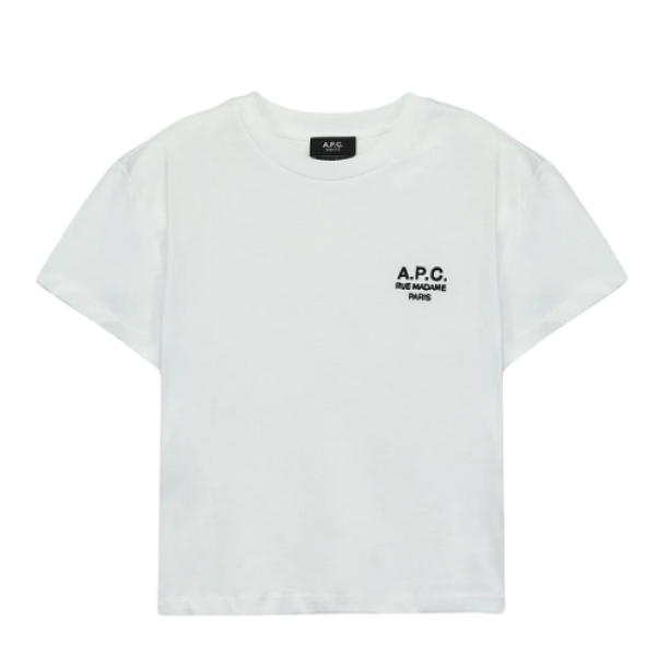 Lou Madame Boxy Fit Short Sleeve T-Shirt - White Dark Navy