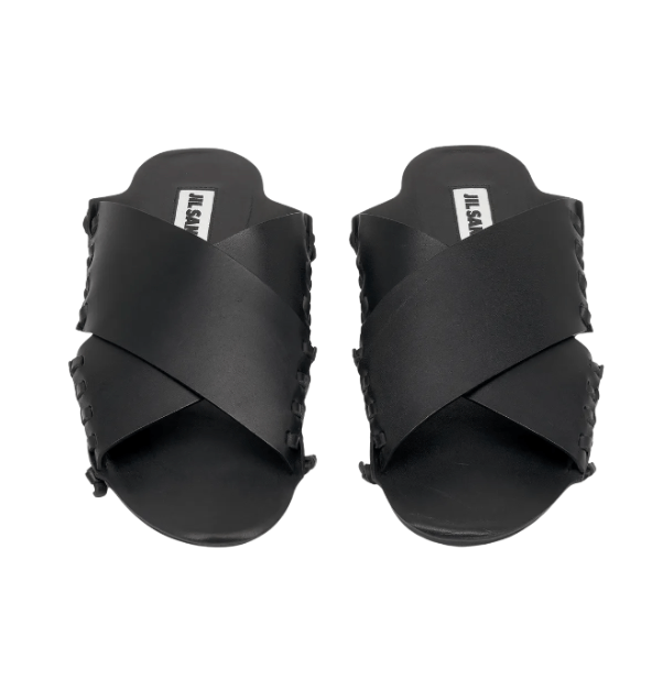 Leather Slides - Black