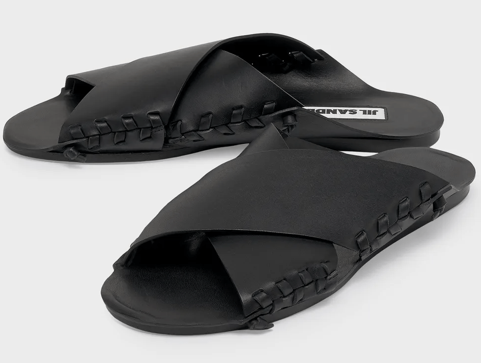 Leather Slides - Black