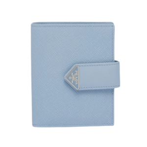 Prada Small Saffiano Leather Wallet Light Blue