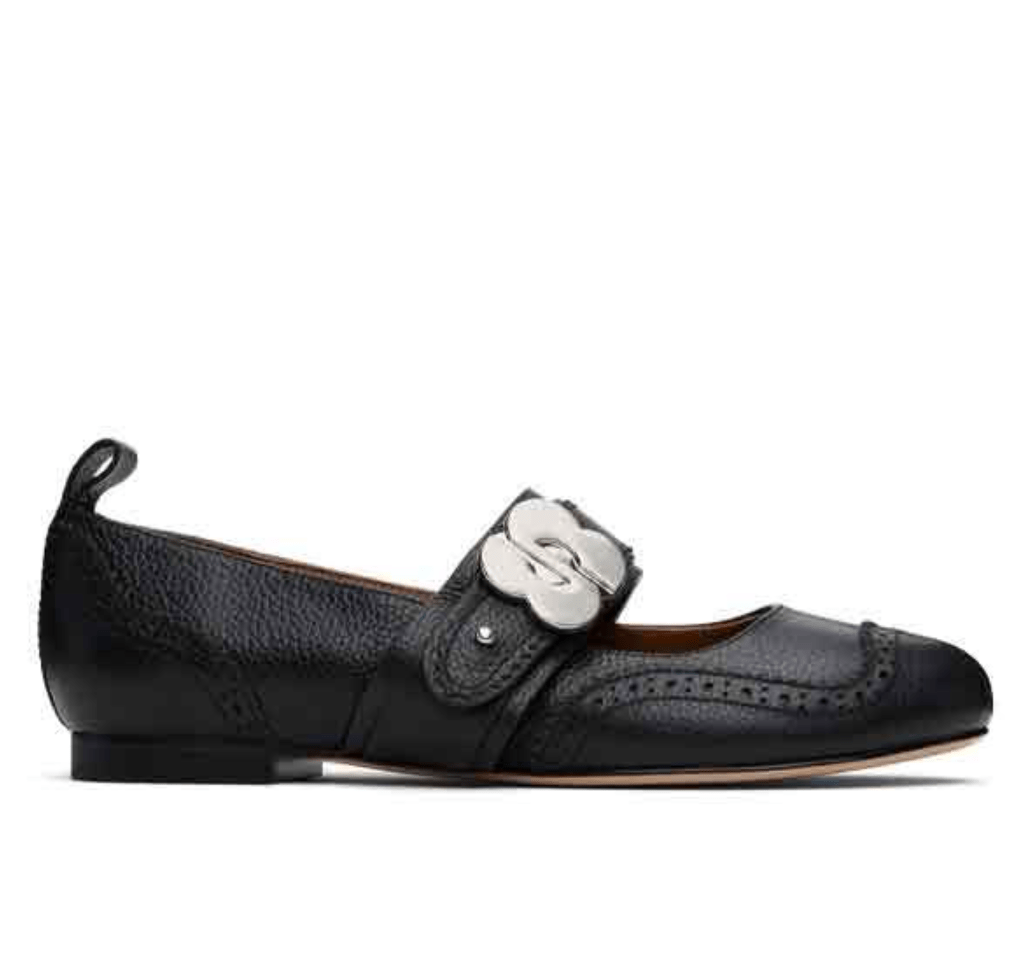 SHUSHU/TONG Round toe black flat shoes